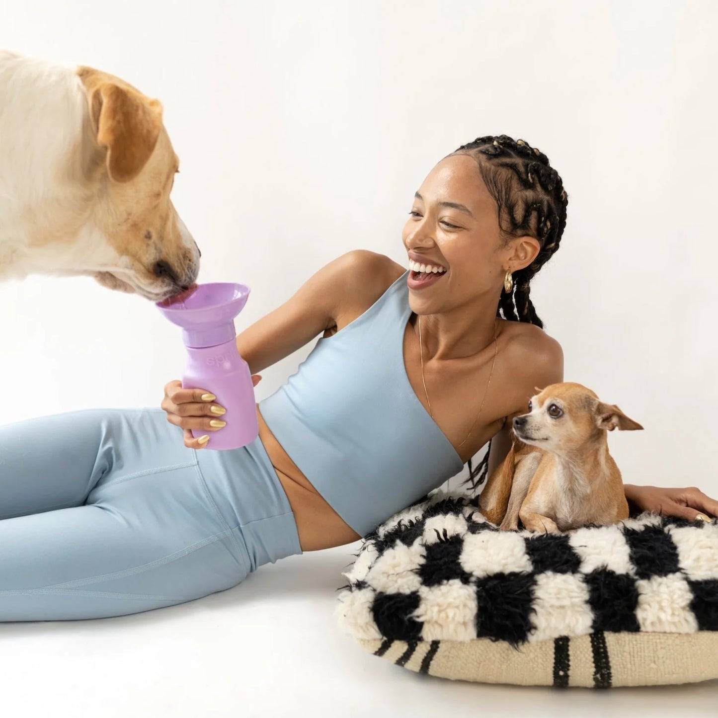 Dog Travel Water Bottle, 20oz, Flip Silicone