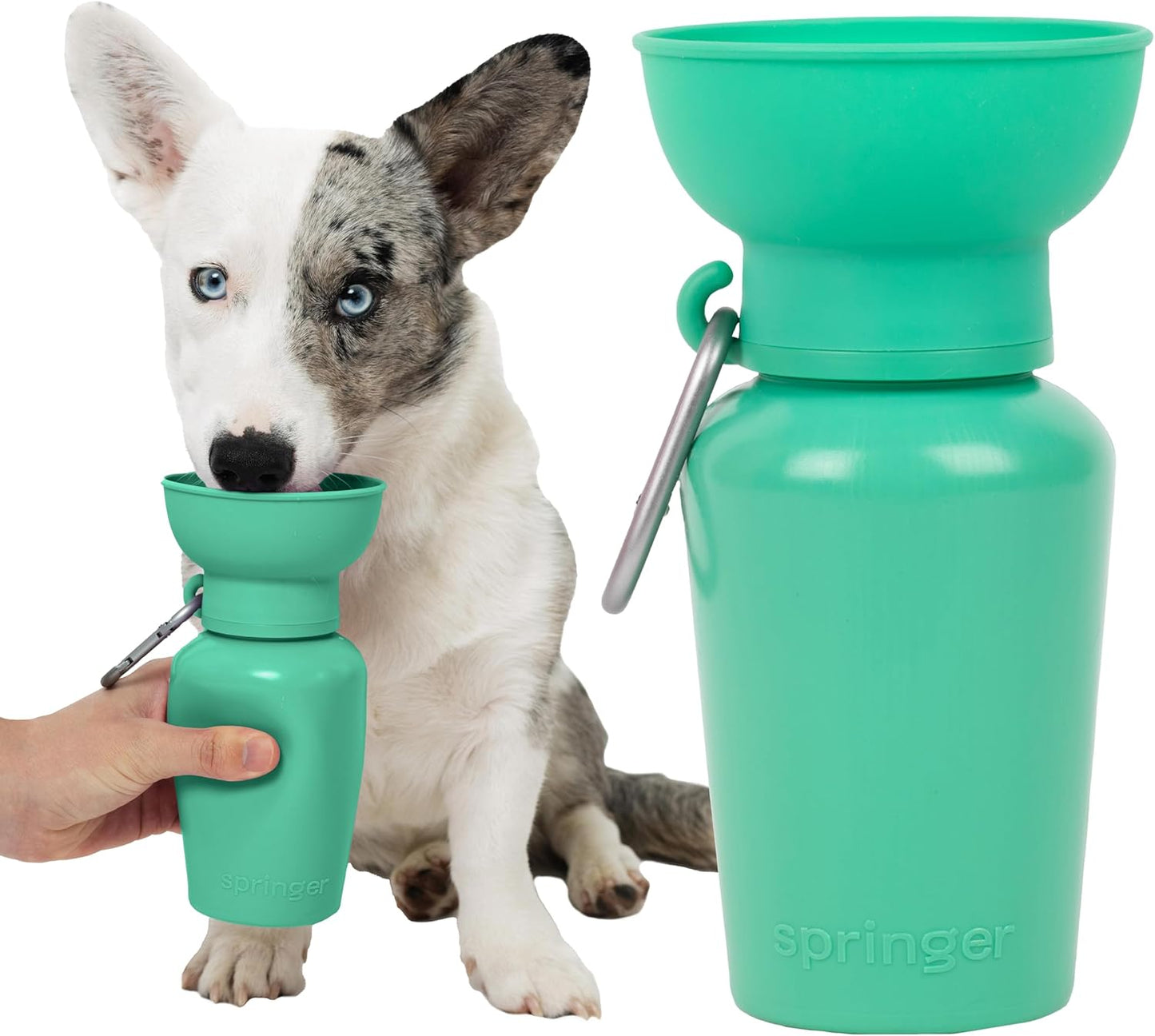 Dog Travel Water Bottle, 20oz, Flip Silicone