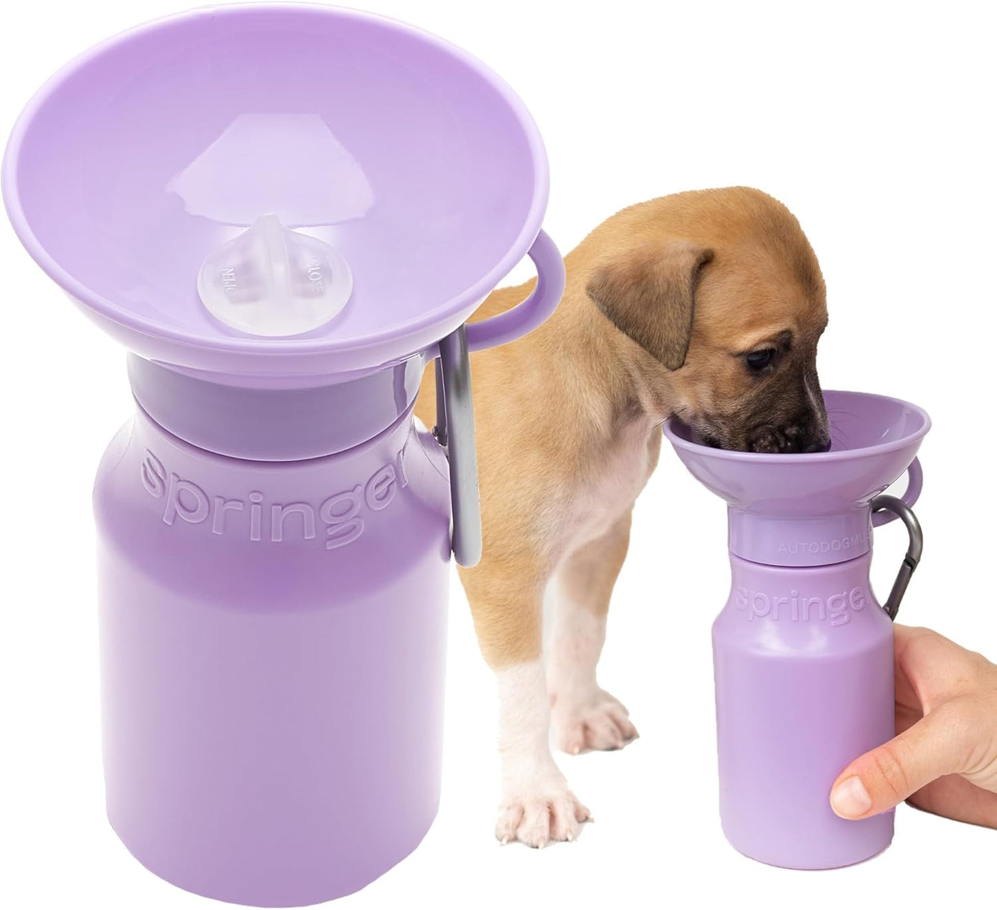 Dog Travel Water Bottle, 20oz, Flip Silicone